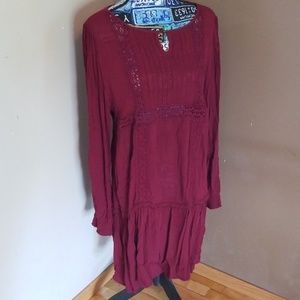 Maroon  dress, xhilatation  XL
